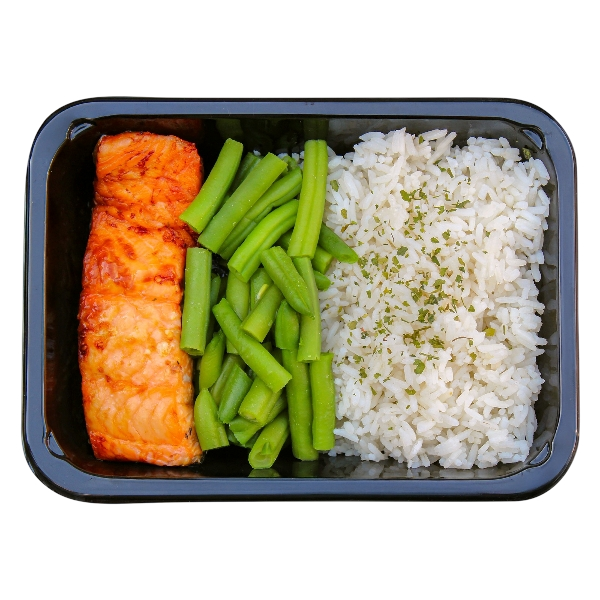 Zalmfilet met Rijst & Sperziebonen